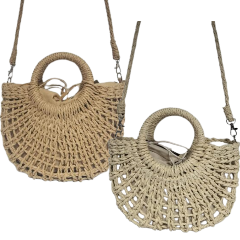 JJ013 Bolso/Bandolera Señora Rafia 26x20x10cm - Imagen 1