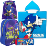 Lote Sonic Mochila, Saquito, Poncho Toalla y Portatodo