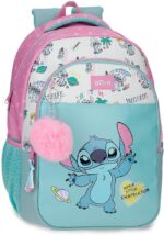 Mochila Stitch Adaptable Turquesa Verde 28x42x14cm.
