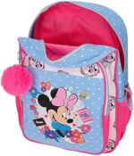 Mochila Escolar Adaptable a Carro Azul Claro Joumma Disney Minnie Flowers 30x40x13 cm Poliéster 15,6L - Imagen 3