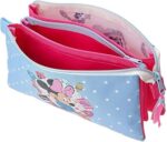 Estuche Triple Azul Claro Joumma Disney Minnie Flowers 22x12x5 cm Poliéster - Imagen 2
