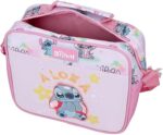 Neceser Adaptable con Bandolera Malva Joumma Disney Stitch You & Me 23x20x9 cm Poliéster - Imagen 2