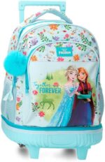 Mochila Compact 2 Ruedas Azul Claro Joumma Disney Frozen Forever  32x45x21 cm Poliéster