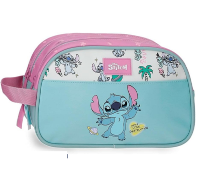 Neceser Stitch Dos Compartimentos Adaptable Turquesa Verde 26x16x11