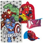 Lote Marvel Spiderman Vengadores, Mochila, Portatodo, Gorra y Toalla