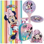 Lote Minnie Disney, Mochila, Saquito, Pala de Playa y Toalla