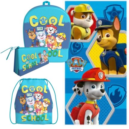 Lote Patrulla Canina, Mochila, Portatodo, Saquito y Toalla