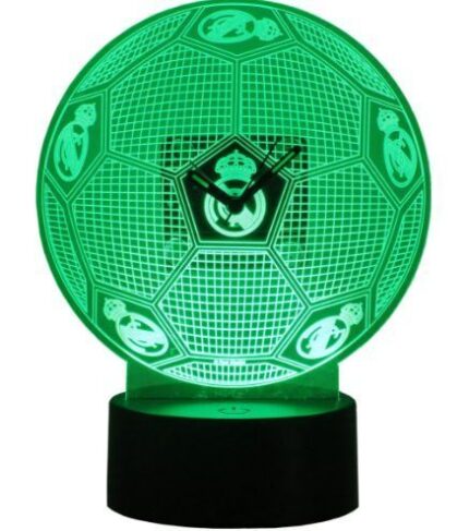 Reloj con luz LED Real Madrid Metacrilato