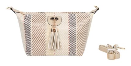 Bandolera Rafia Señora 30x18x13cm