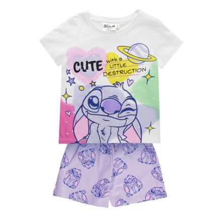 Pijama Corto Single Jersey Stitch Disney 6Und. Tallas 6-8-10-12
