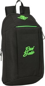 Mini Mochila para Uso Diario, REAL BETIS BALOMPIÉ -Ideal para Niños de Diferentes Edades, Cómoda y Versátil, Calidad y Resistencia, 22x10x39 cm