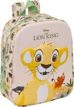 Mochila de Guardería 3D, EL REY LEÓN – Fácil Limpieza, Ideal para Niños de Diferentes Edades, Cómoda y Versátil, Calidad y Resistencia, 22x10x27 cm - Imagen 3