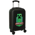 Trolley de Cabina 20 pulgadas, MINECRAFT – Maleta con Ruedas, Candado de Seguridad, Maleta Ligera, 34.5x20x55 cm