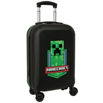 Trolley de Cabina 20 pulgadas, MINECRAFT – Maleta con Ruedas, Candado de Seguridad, Maleta Ligera, 34.5x20x55 cm
