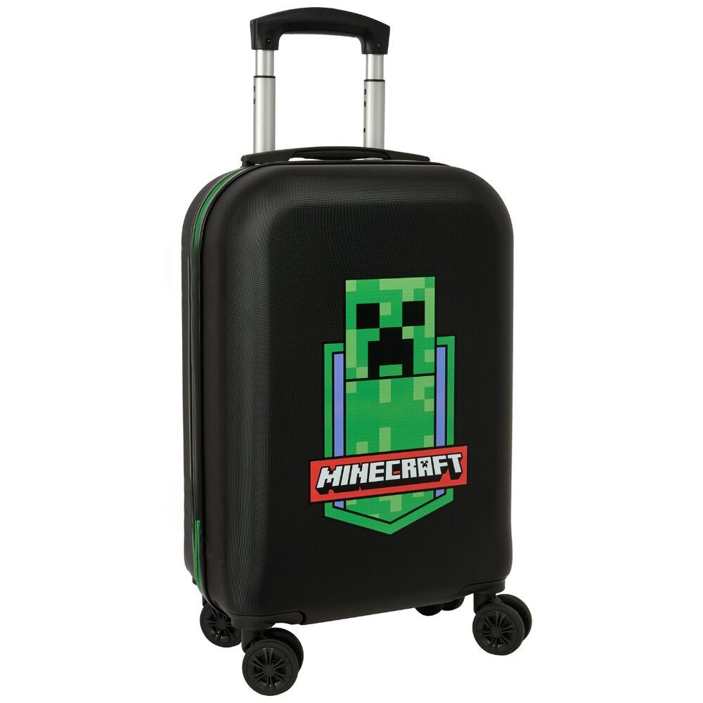 8412688635634.jpg Trolley de Cabina 20 pulgadas, MINECRAFT – Maleta con Ruedas, Candado de Seguridad, Maleta Ligera, 34.5x20x55 cm - Imagen 1