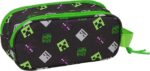 Portatodo Doble 3D, MINECRAFT -  Estuche Infantil, Estuche Niño, Ideal para Niños en Edad Escolar, Cómodo y Versátil, Calidad y Resistencia, 21x6x8 cm - Imagen 2