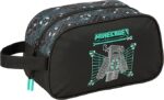 Neceser Escolar Infantil Mediano con Asa, MINECRAFT SCREEN – Neceser Infantil, Adaptable a Carro, Fácil Limpieza, Cómodo y Versátil, Calidad y Resistencia, 26x12x15 cm - Imagen 3