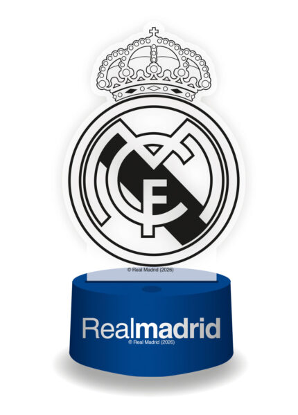 LÁMPARA LED EFECTO 3D 17X13X9CM DE REAL MADRID CF