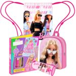 Lote Barbie, Set Glitter, Mochila, Portatodo y Saco Mochila