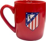 Taza Cerámica Atlético de Madrid, Desayuno, Tazas Originales, Color Rojo, Producto Oficial