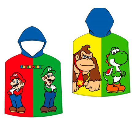 Poncho Toalla Super Mario Bros Microfibra 55x110cm
