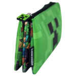 Bolsa cremallera Face Minecraft triple  22x14x3,5cm. - Imagen 2