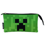 Bolsa cremallera Face Minecraft triple  22x14x3,5cm. - Imagen 3