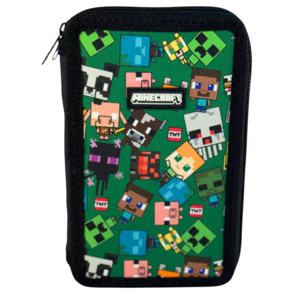 Bolsa cremallera Characters Minecraft triple 20x13,5x6,5cm.