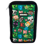 Bolsa cremallera Characters Minecraft triple 20x13,5x6,5cm. - Imagen 3