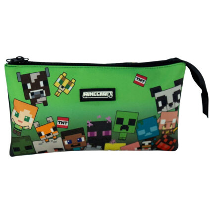 Minecraft Characters triple pencil case 22x14x3,5cm.