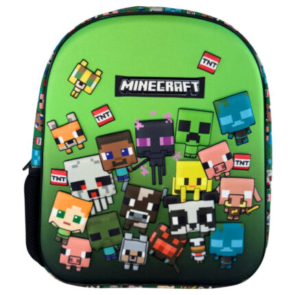 Mochila 3D Characters Minecraft 30x24x8cm.