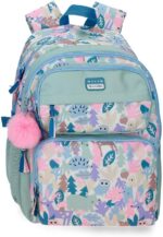 Mochila Escolar Doble Compartimento Verde Movom Forest  32x45x19 cm Poliéster 27,36L
