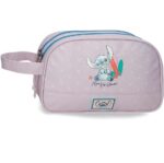 Neceser Dos Compartimentos Adaptable Morado Joumma Disney from Hawaii 26x16x11 cm Poliéster