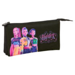 Portatodo Negra Kpop Demon Hunters Triple 22x12x3cm.