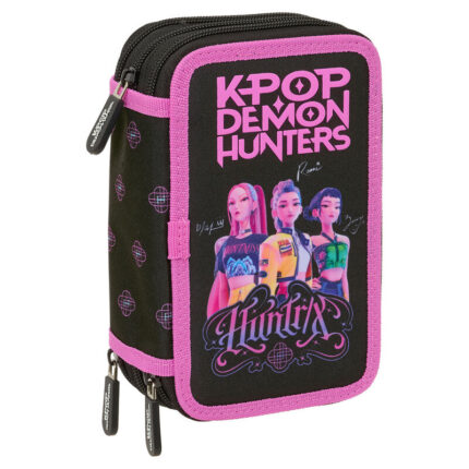 Plumier Negra Kpop Demon Hunters Triple 37pzs