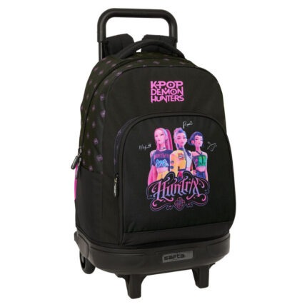 Trolley Negra Kpop Demon Hunters 33x45x22cm.