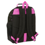 Mochila Negra Kpop Demon Hunters Doble Con Cantonera Adaptable 32x42x15cm. - Imagen 2