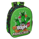 Mochila 3D Minecraft 27x33x10cm.