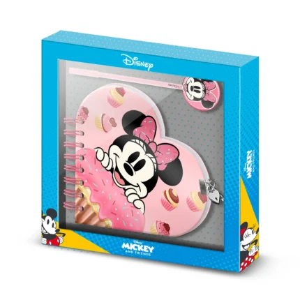 Diario Corazón Llave + Boli, Rosa Minnie Disney