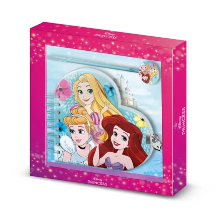 Diario Corazón Llave + Boli, Rosa Princesas Disney