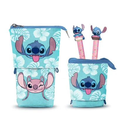 Estuche Portatodo Cute + 2 Bolígrafos de Gel Borrables, Stitch10,95