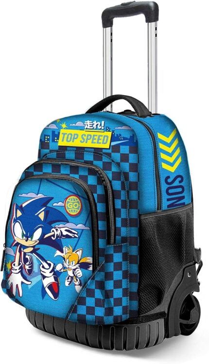 Mochila Con Ruedas Sonic 32x 44cm.