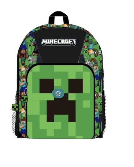 Mochila Grande 2 Cr. Minecraft Face 42Cm