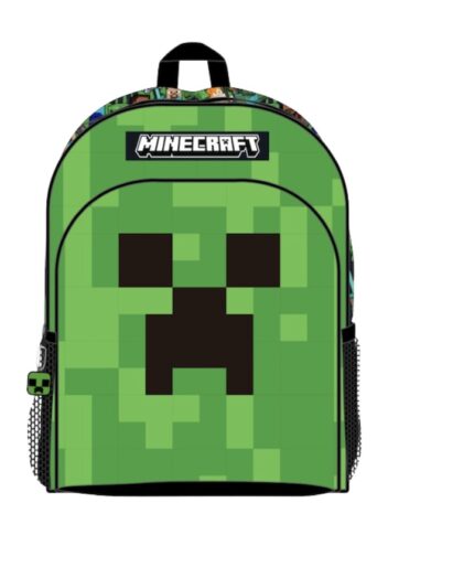Mochila Grande 3 Cr. Minecraft Face 44Cm