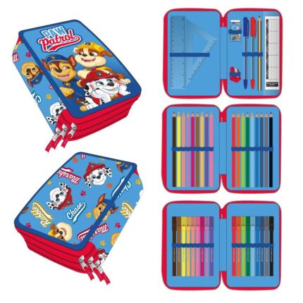 Plumier Patrulla Canina Paw Patrol Triple Tamaño: 12,5x19,5x6,5cm. Composicion: 90% polyester, 10% PVC.