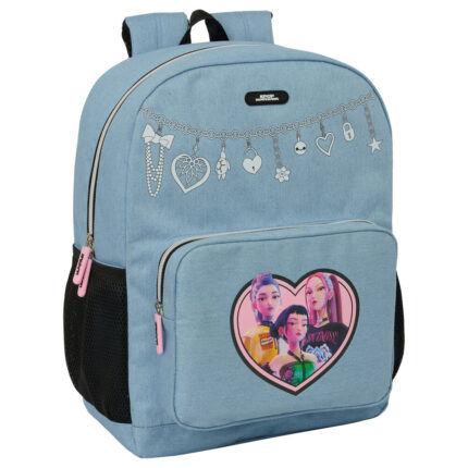 Mochila Huntrix Kpop Demon Hunters Adaptable 32x14x43cm