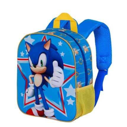 Mochila 3D Star Sonic The Hedgehog  26x31x11cm.